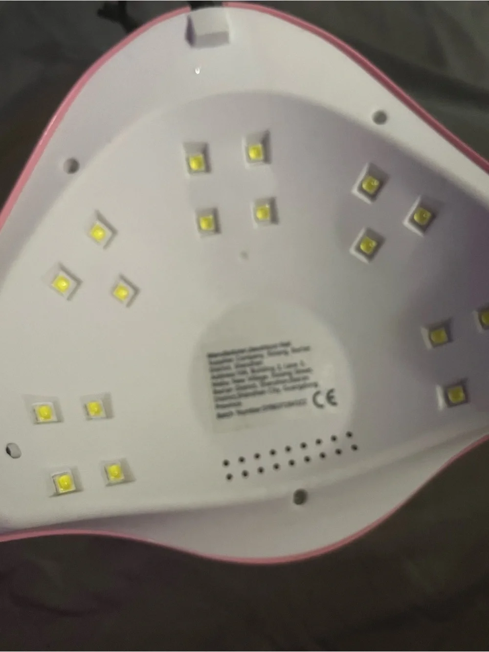 Pink USB LED Nail Lamp with Digital Timer